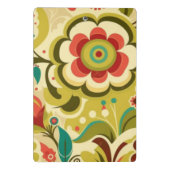  retro design floraal licht groen mini klembord (Achterkant)