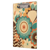 retro design floral brown beize green klembord (Links)