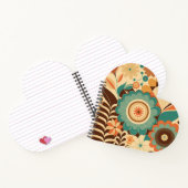 retro design floral brown beize green notitieboek (Binnen)