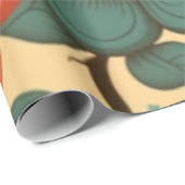 retro design floral pastel cadeaupapier (Rol Hoek)