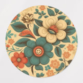  retro design floral pastel labels (Design 2)