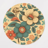  retro design floral pastel labels (Design 1)