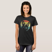 Retro Design Franse Bulldog hond T-shirt (Voorkant volledig)