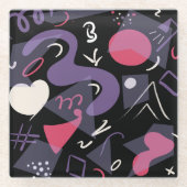 Retro design glazen onderzetters (Voorkant)