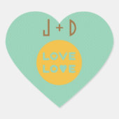 Retro Design Liefde Stickers (Voorkant)