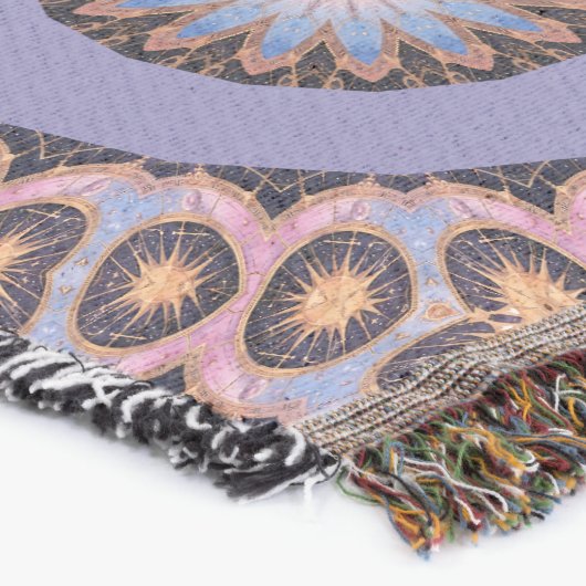 Retro design met Oranje en Paarse cirkels Deken (Hoek)