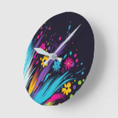 Retro Design on a 1970's Design Style Wall Ronde Klok (Hoek)