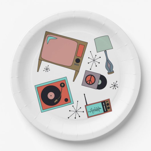 Retro-design Papieren Bordje (Voorkant)