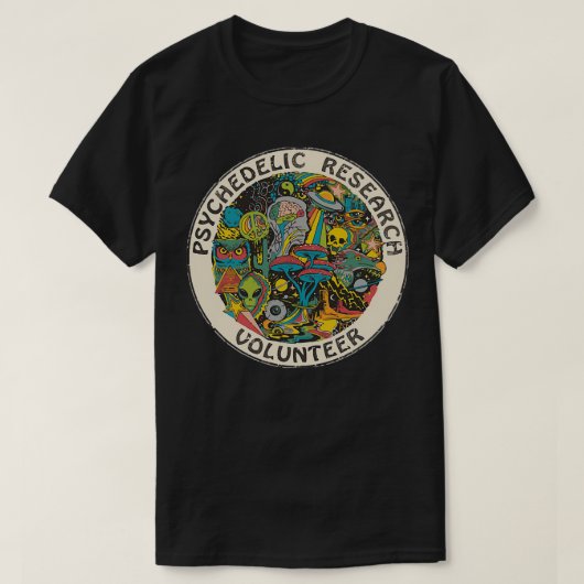 Retro Design Research Volunr Psychedelic T-shirt (Design voorkant)