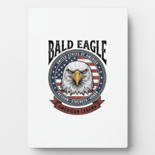Retro Design T-shirt met Amerikaanse Adelaar en Pa Fotoplaat