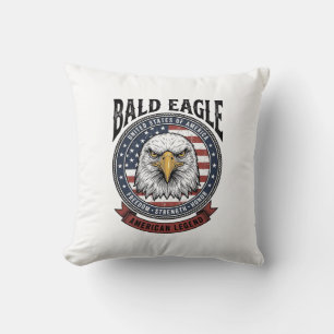 Retro Design T-shirt met Amerikaanse Adelaar en Pa Kussen