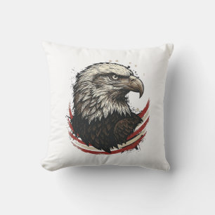 Retro Design T-shirt met Gravure van Amerikaanse A Kussen
