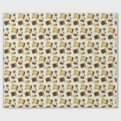 Retro design van platen, T.V., radio Cadeaupapier (Vlak)