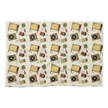 Retro design van T.V.'s, records