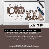 Retro Design "Voor God Zo Geliefd De Wereld" Desk Bureaumat