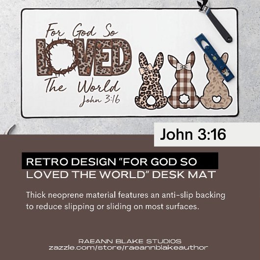 Retro Design "Voor God Zo Geliefd De Wereld" Desk  Bureaumat
