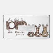 Retro Design "Voor God Zo Geliefd De Wereld" Desk  Bureaumat (Keyboard & Muis)