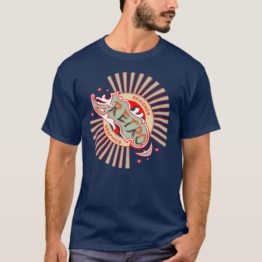 Retro Designer Graphics T-shirt (Voorkant)