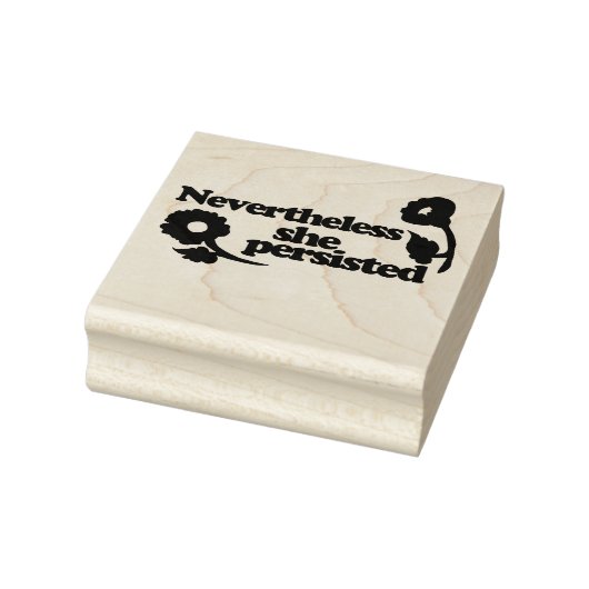 Retro Desondanks bleef ze rode klaproos Rubberstempel (Stempel)