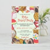 Retro Dessert Party Gelatin Salad Cake Sherbet Kaart (Staand voorkant)