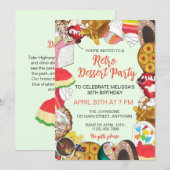 Retro Dessert Party Gelatin Salad Cake Sherbet Kaart (Voorkant / Achterkant)