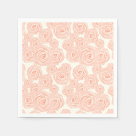 Retro dessert servetten met gespoten rozen van gla