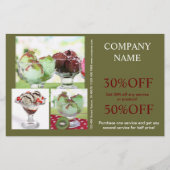 Retro dessert sundae ijsje flyer (Voorkant)