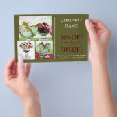 Retro dessert sundae ijsje flyer (Hand)