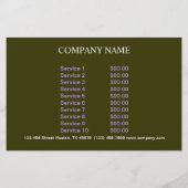 Retro dessert sundae sweets ijs flyer (Achterkant)