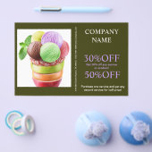 Retro dessert sundae sweets ijs flyer (Enkel)