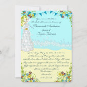 Retro Destination Beach Wedding Vrijgezellenfeest Kaart (Voorkant)