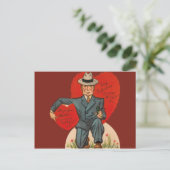  retro detective Valentijn Kaart (Staand voorkant)