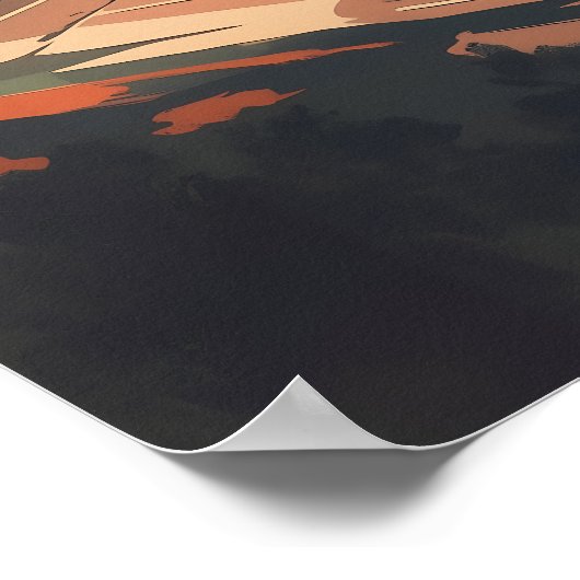 Retro Detroit Michigan Travel Poster (Hoek)