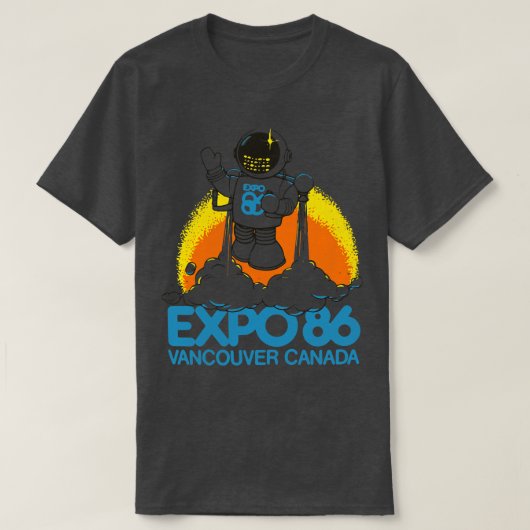 Retro Deunct Expo 86 Wereldtentoonstelling Vancouv T-shirt (Design voorkant)
