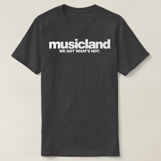 Retro Deunct Musicland Record Store T-shirt (Design voorkant)