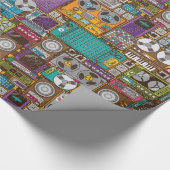 Retro Devices Recording Studio Cadeaupapier (Hoek)