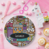 Retro Devices Recording Studio Papieren Bordje (Feest)