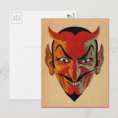 Retro Devil Briefkaart (Voorkant / Achterkant)