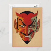 Retro Devil Briefkaart (Voorkant / Achterkant)