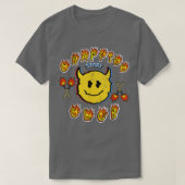 Retro Devil Face Sticker Spooky Campfire Club Flam T-shirt (Design voorkant)