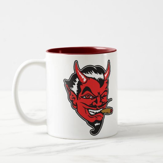 Retro Devil Head Coffee Mok (Links)
