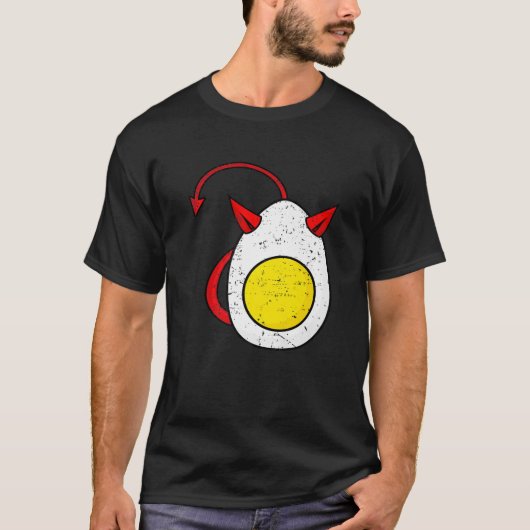 Retro Deviled Egg Funny Halloween Costume Mannen W T-shirt (Voorkant)
