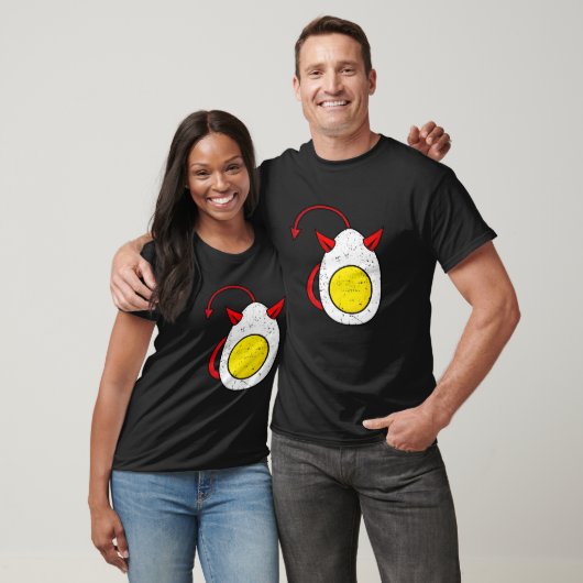 Retro Deviled Egg Funny Halloween Costume Mannen W T-shirt (Unisex)