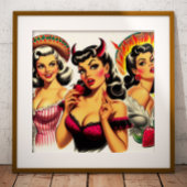 Retro Devilish Pin-up Poster