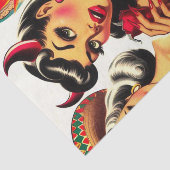 Retro Devilish Pin-up Tissuepapier (Detail)