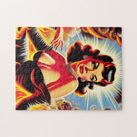 Retro Devilish Pinup Legpuzzel (Horizontaal)