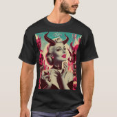 Retro Devilish Woman Collage T-shirt (Voorkant)