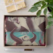 Retro Devilish Woman Collage Tissuepapier (Geschenk)