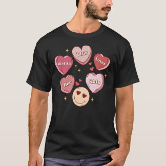 Retro Deze mama houdt van haar Kinder Snoep Valent T-shirt