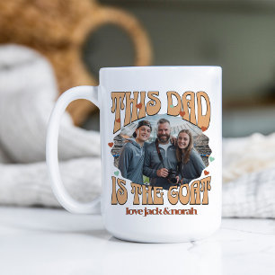 Retro Deze papa is de Geit Foto 15oz koffiemok